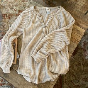 Boutique waffle knit tunic